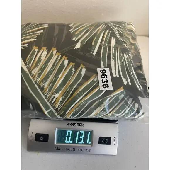 Lemon Way Pants Womens 16P Green Palm Frond Print Capri Stretch Tropical Cropped - Picture 9 of 9